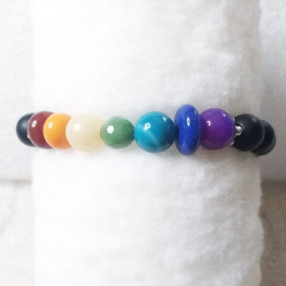 Chakra Bracelet w. Semi-Precious Stones! Meditation Reiki Yoga Energy Chi Flow - Picture 3 of 9